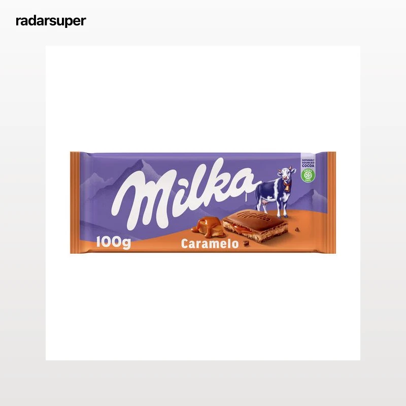 Chocolate con leche, caramelo y cacahuete Milka 100g