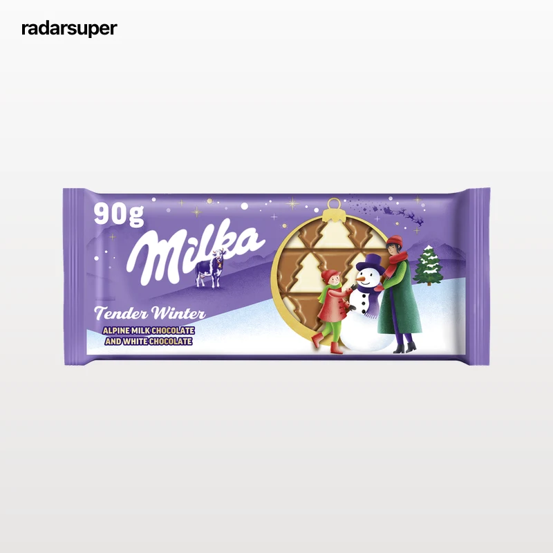 Chocolate con leche y chocolate blanco Milka Sweet Winter 90g
