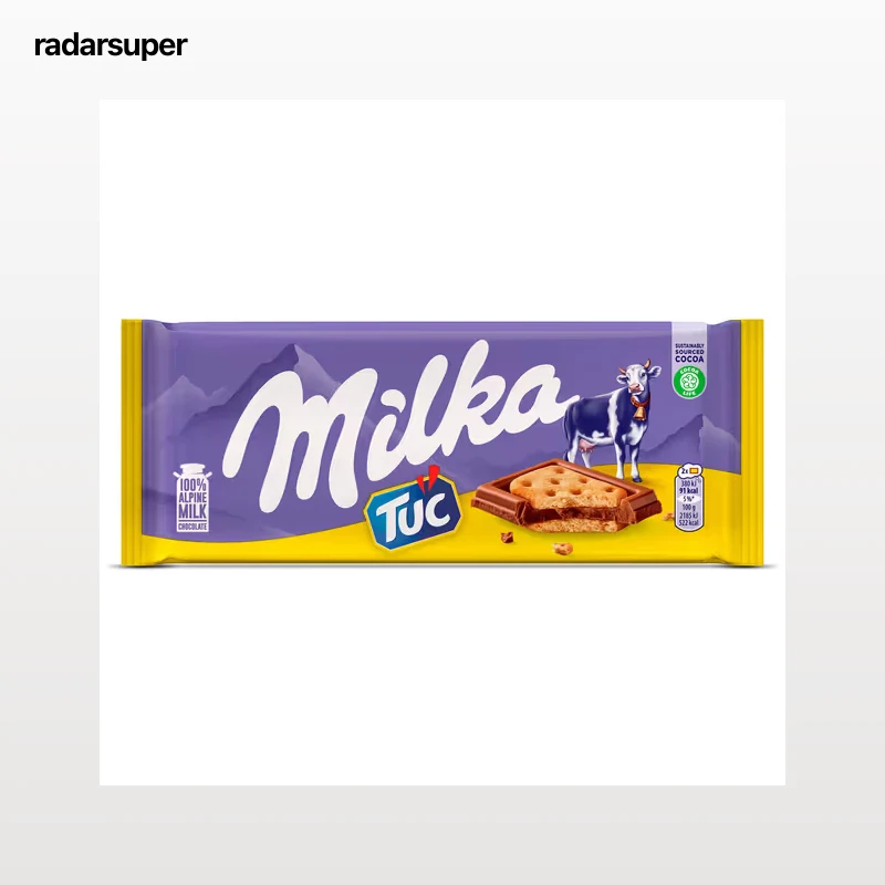 Chocolate con leche cubierto de galletas Milka 87 g