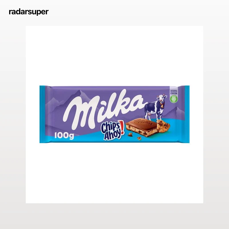 Chocolate con leche Milka 100g relleno de chips ahoy
