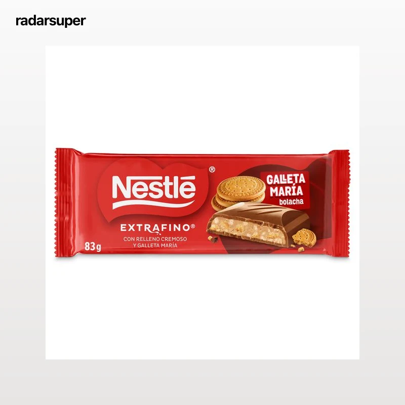 Chocolate con leche con relleno cremoso y galletas María Nestlé Extrafino 83 g