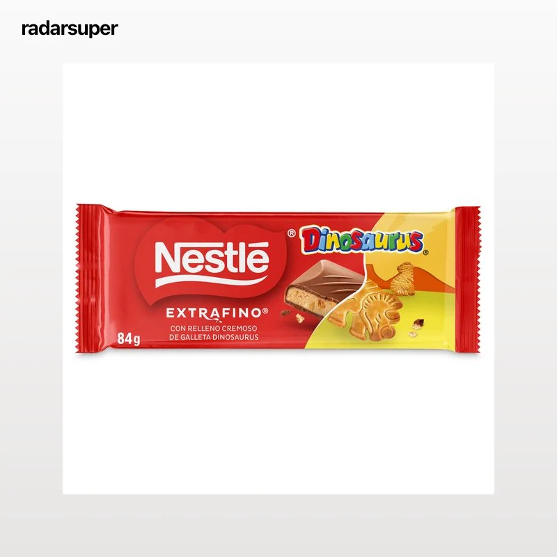 Chocolate con leche relleno de galleta Dinosaurus Nestlé Extrafino 84 g