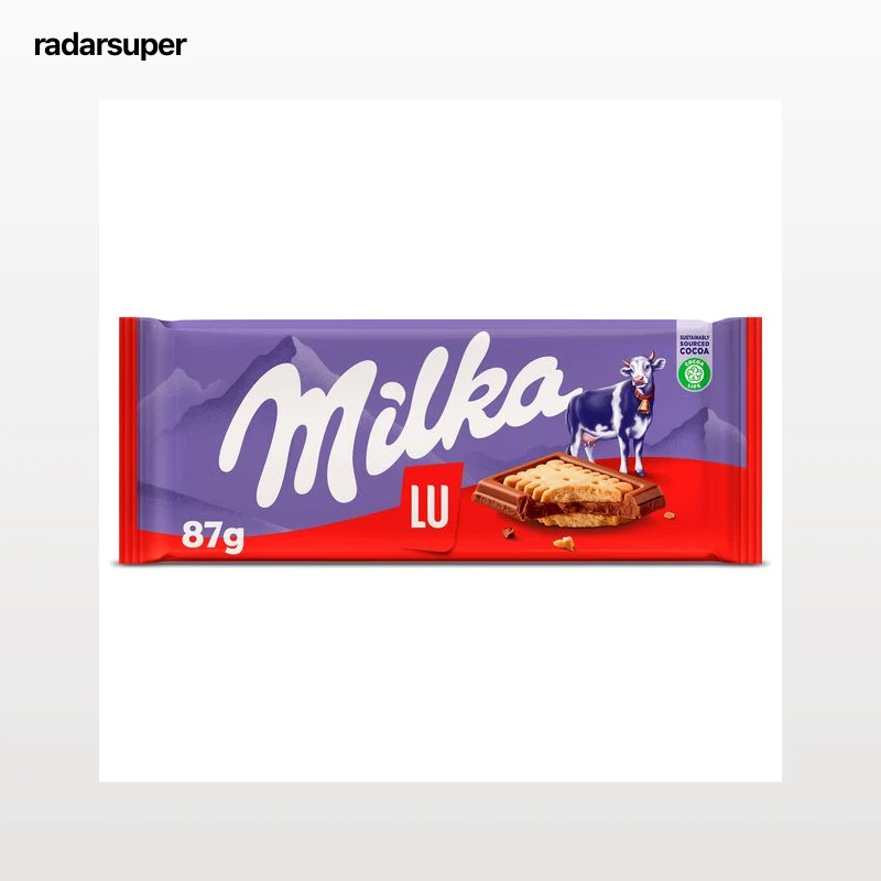 Chocolate con leche relleno de galleta lu Milka 87 g