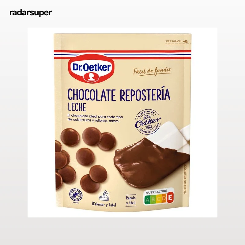 Chocolate con leche para repostería Dr Oetker 150g