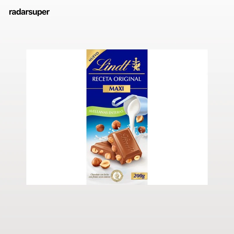 CHOCOLATE DE LEITE LINDT AVELÃS 200G