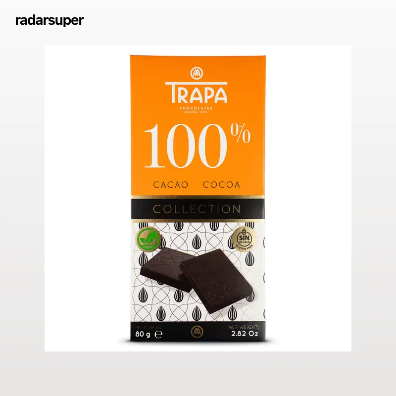 Chocolate negro 100% cacao Trapa 80 g