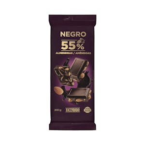 Chocolate negro 55% cacao Hacendado con almendras