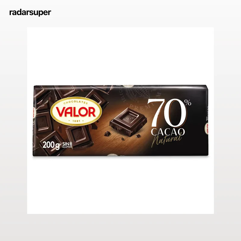 Chocolate negro 70% cacao Valor 200 g