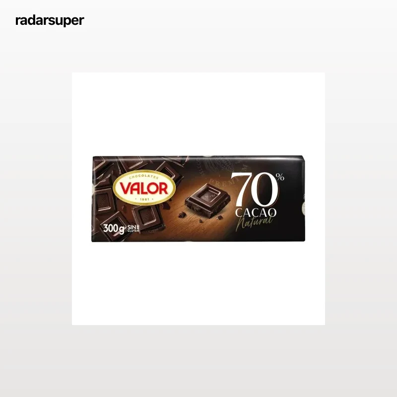 Chocolate negro 70% Valor sin gluten 300 g.