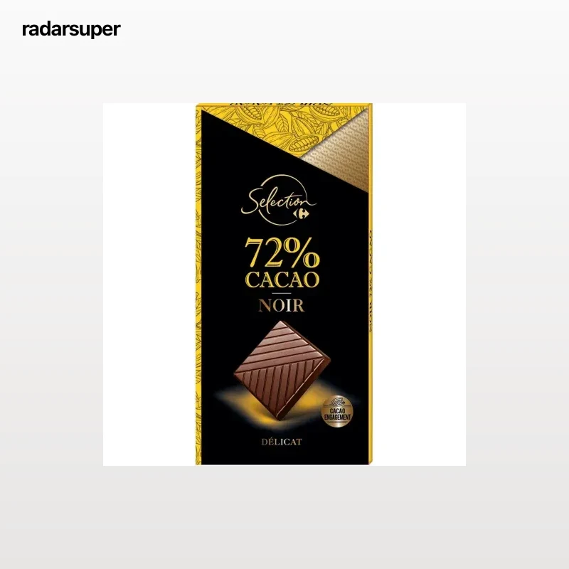 Chocolate negro 72% cacao Carrefour Selección 80 g.