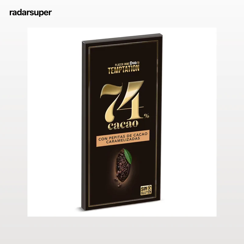 Chocolate negro 74% con cacao caramelizado Dia Temptation 100 g
