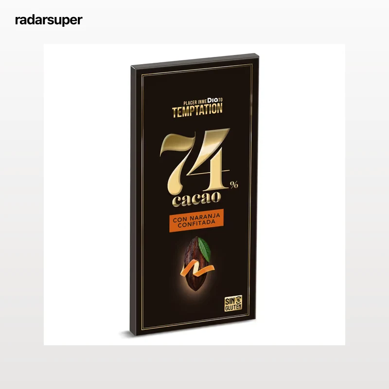 Chocolate negro 74% cacao con naranja confitada Dia Temptation 100 g