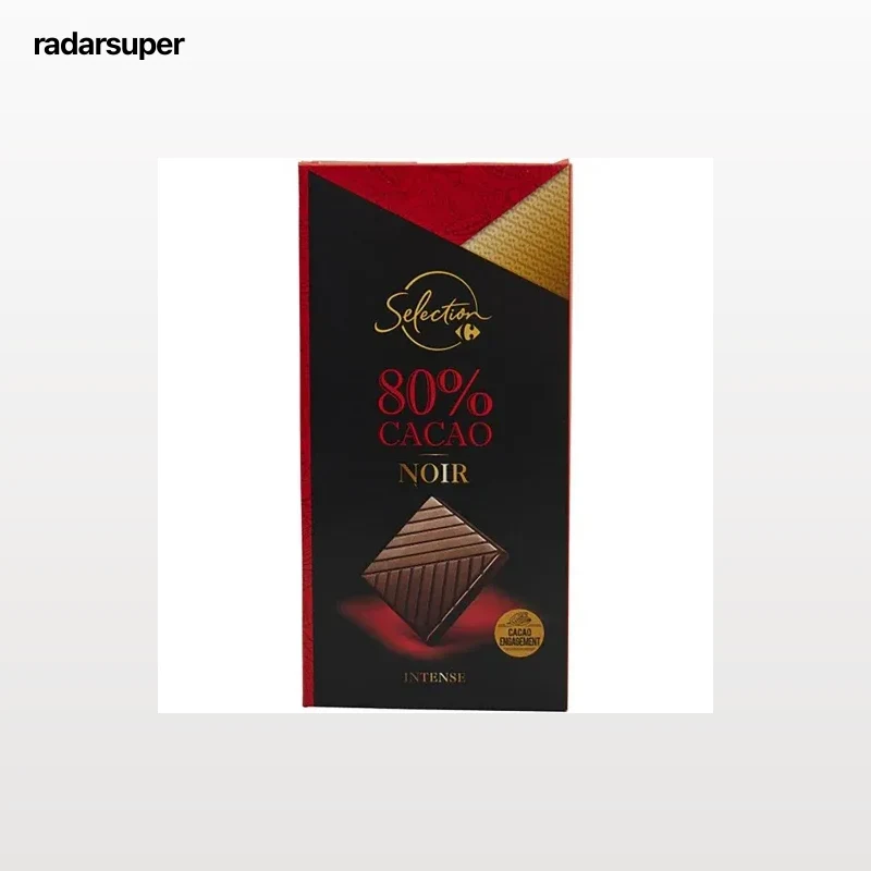 Chocolate negro 80% cacao Selección Carrefour 80 g.