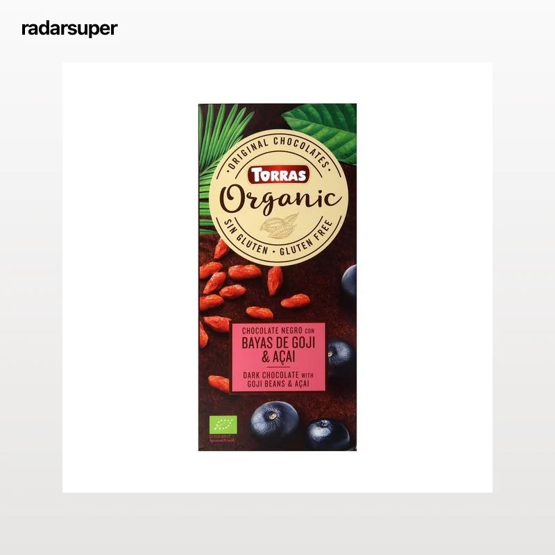 Chocolate negro Bio con bayas goji y acai 100 gr.