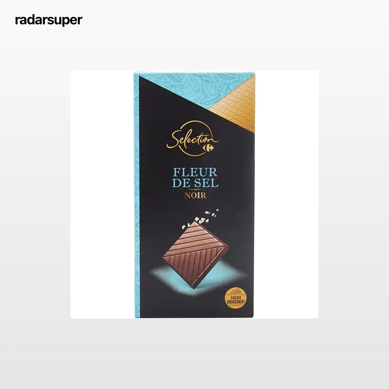 Chocolate negro con flor de sal Selection Carrefour 100 g.