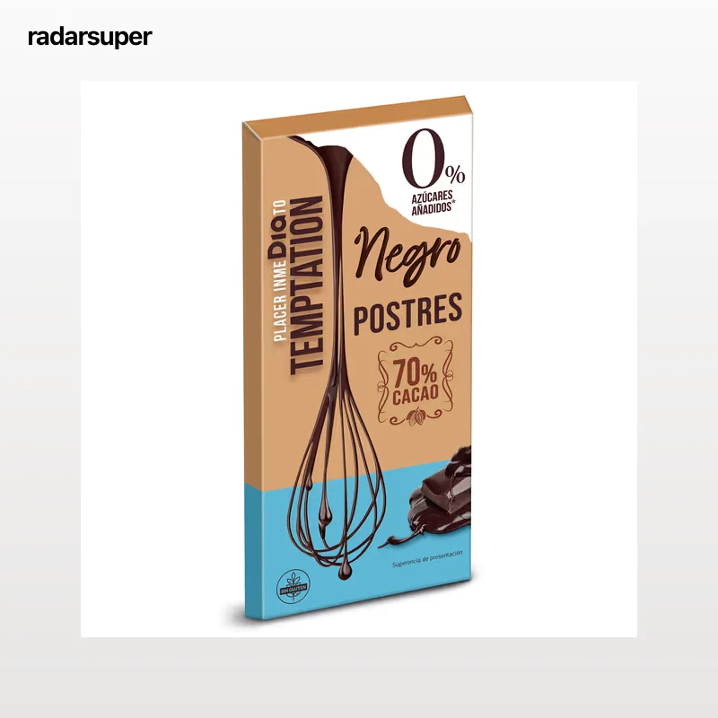 Chocolate negro para postres sin azúcares añadidos Dia Temptation 200 g