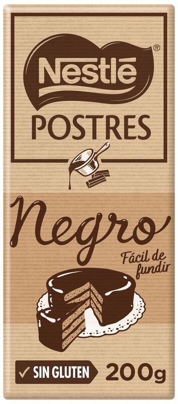 Chocolate negro tableta para fundir Nestlé Postres 200g