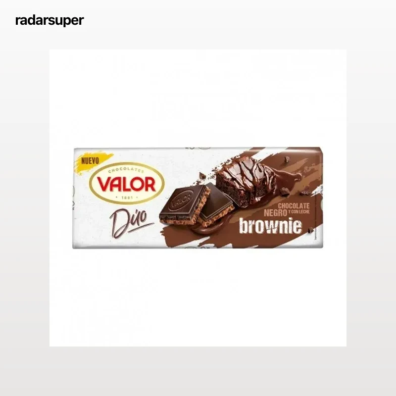 Chocolate negro y con leche brownie Dúo Valor 170 g.
