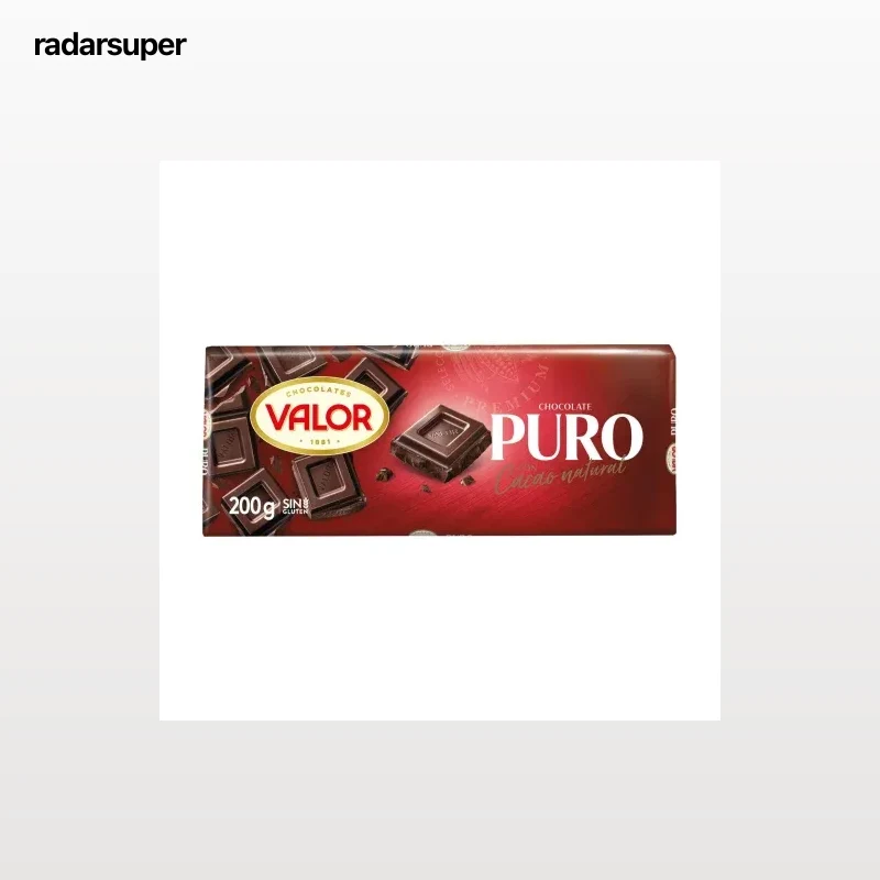 Chocolate puro Valor sin gluten 200 g.