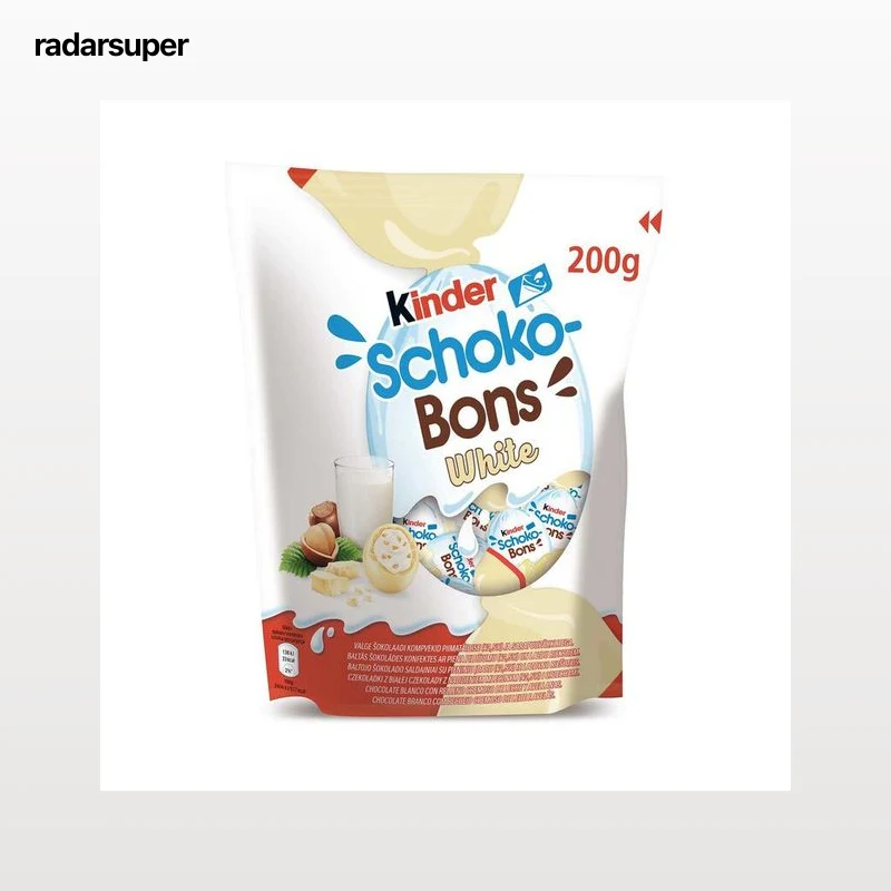 Chocolatina Kinder 200g schokobons white