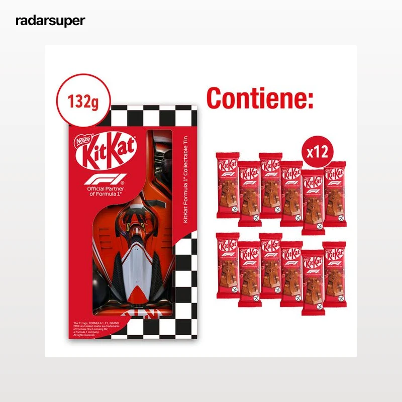 Chocolatina kit kat lata formula 1