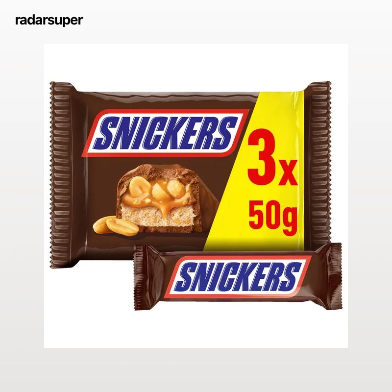 Chocolatina Snickers 3 unidades x 50g