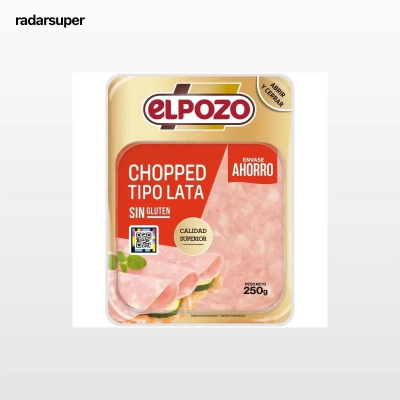 Chopped tipo lata en lonchas ElPozo sin gluten 250 g