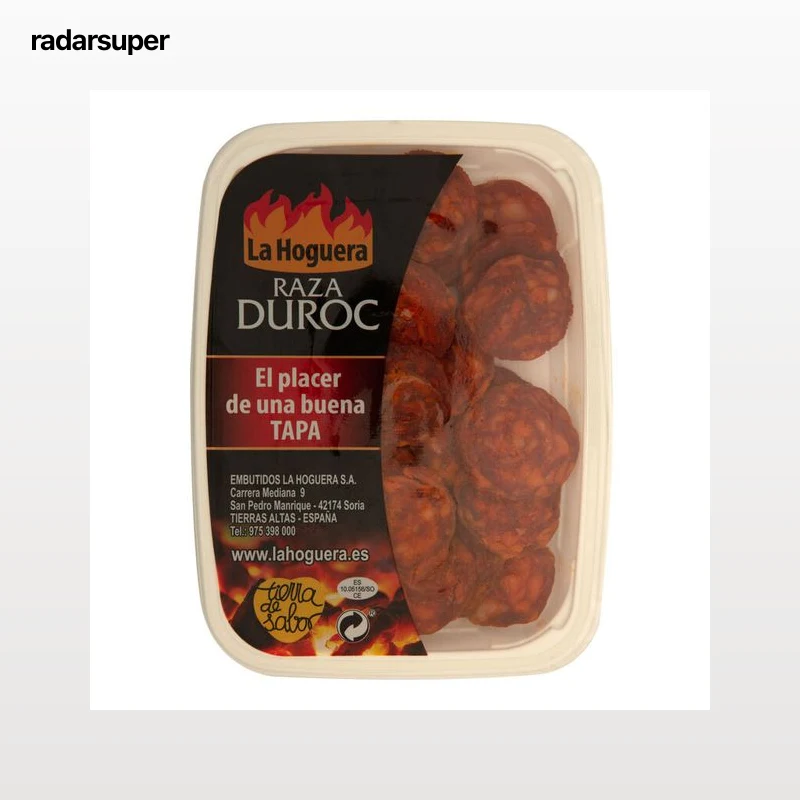 Chorizo calidad extra duroc en lonchas La Hoguera 100g