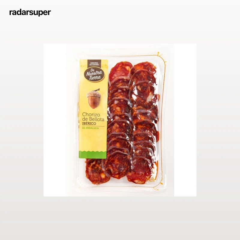 Chorizo de Bellota Ibérico 50% Raza Ibérica en lonchas De Nuestra Tierra 100 g