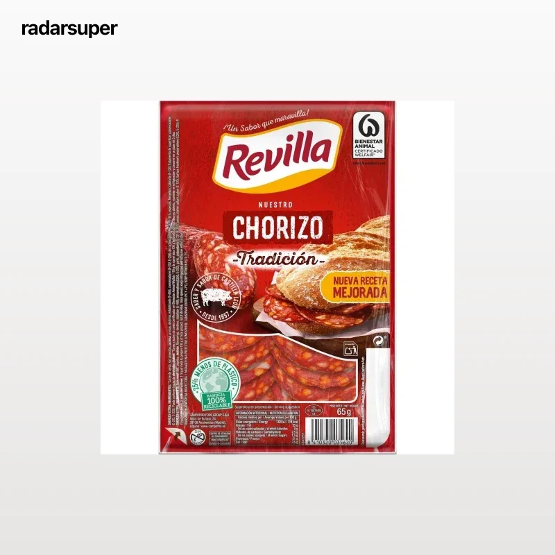 Chorizo en lonchas Revilla sin gluten 65 g