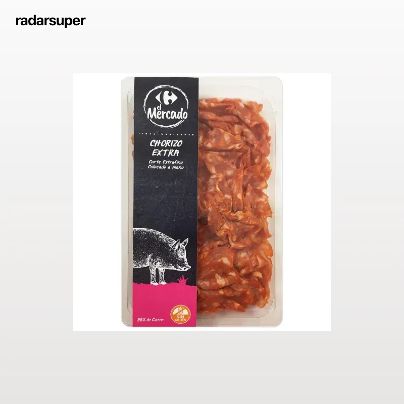 Chorizo extra en lonchas extrafinas Carrefour El Mercado sin gluten 100 g
