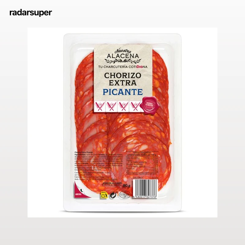 Chorizo extra picante Dia Nuestra Alacena 80 g