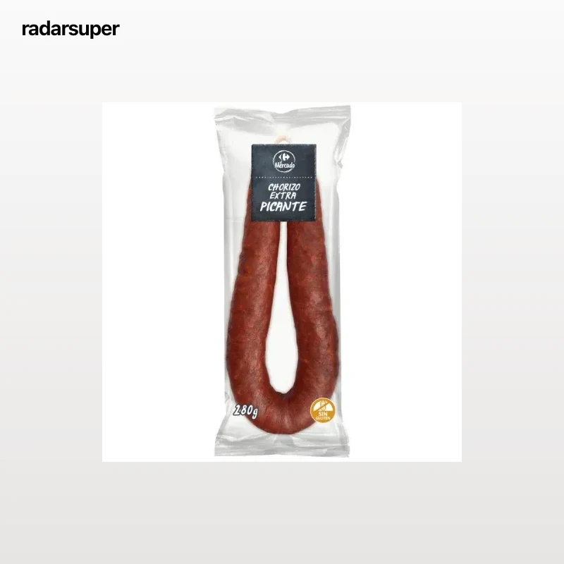 Chorizo extra picante Carrefour sin gluten 280 g.