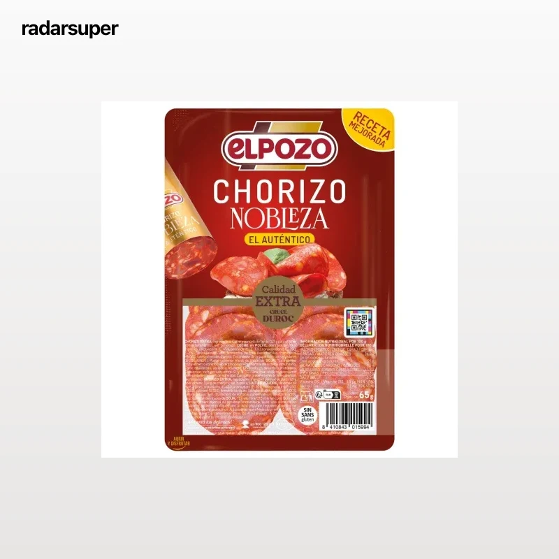 Chorizo nobleza en lonchas ElPozo sin gluten 65 g
