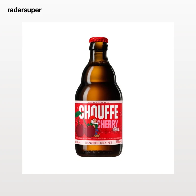 CHOUFFE Cherry Cerveza  con sabor a cereza en botella 33 cl