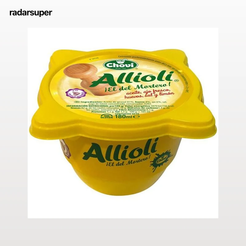 CHOVI Salsa Allioli tradicional (aceite, ajo fresco, huevos, sal y limón) CHOVI 180 ml.