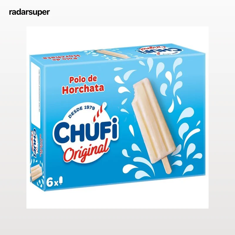 CHUFI Original Polos de sorbete de horchata 6 x 60 ml.