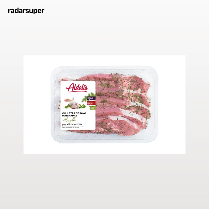Chuleta de pavo al ajillo Aldelis 450g aproximadamente