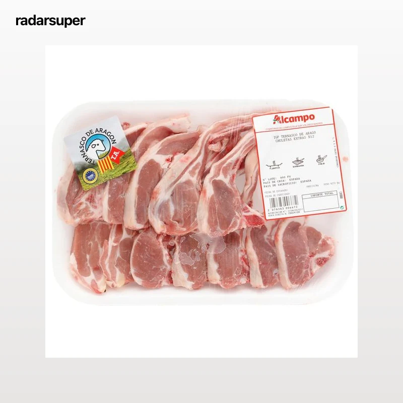 Chuletas de calidad extra de cordero con IGP Ternasco de Aragón