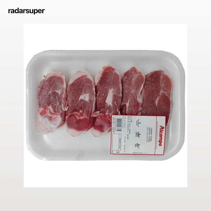 Chuletas de pierna de cordero lechal