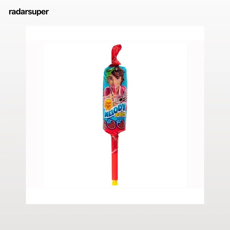 CHUPA CHUPS Caramelo con palo de sabor a fresa, Melody Pops 15 g.