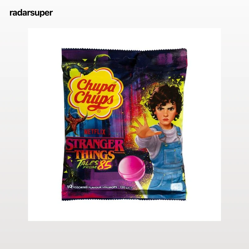 CHUPA CHUPS Caramelo con palo stranger things 10 unds 120 g.