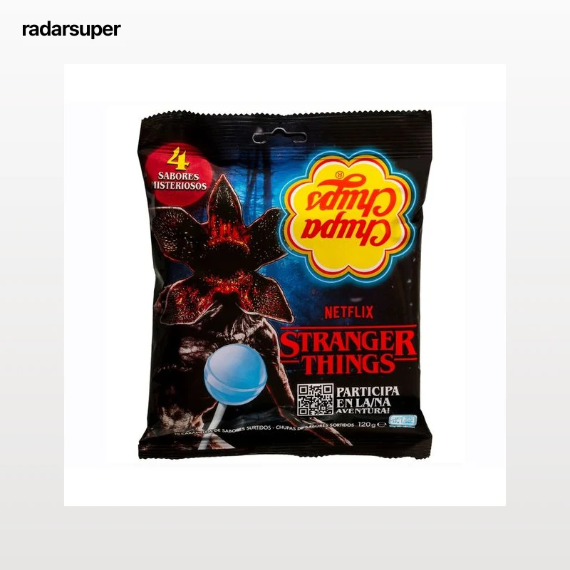 CHUPA CHUPS Caramelo con palo Strangers up-side down 120 g.