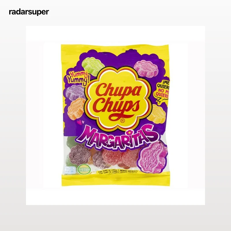 CHUPA CHUPS Caramelos de goma de sabores variados y aroma natural, Gomis Margarita 150 g.