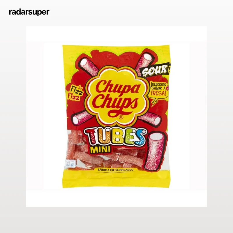 CHUPA CHUPS TUBES Golosinas tricolor ácidas 150 g.