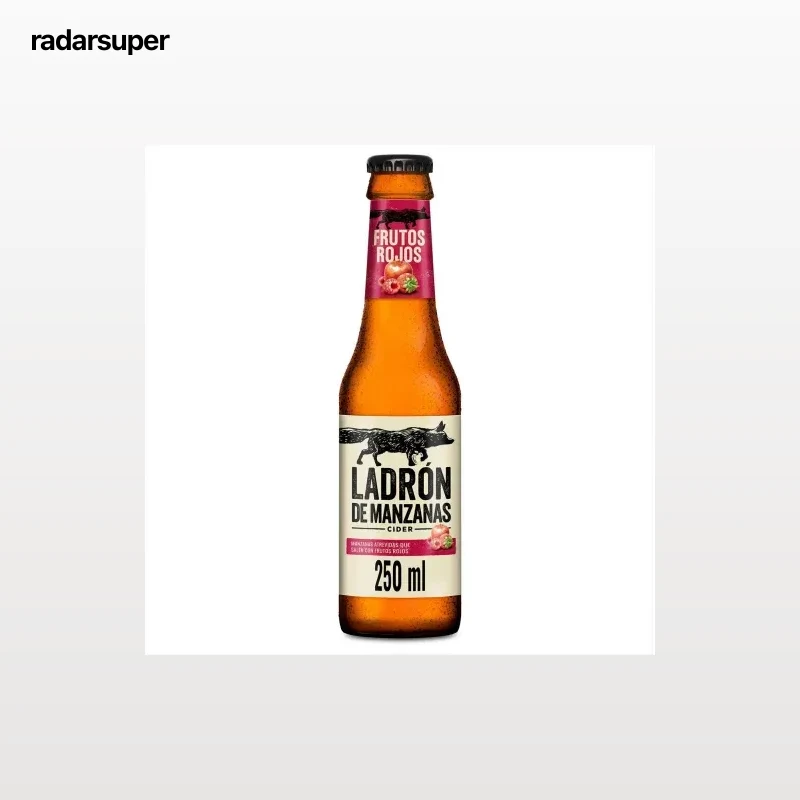 Cider Ladrón de manzanas sabor frutos rojos botella 25 cl.