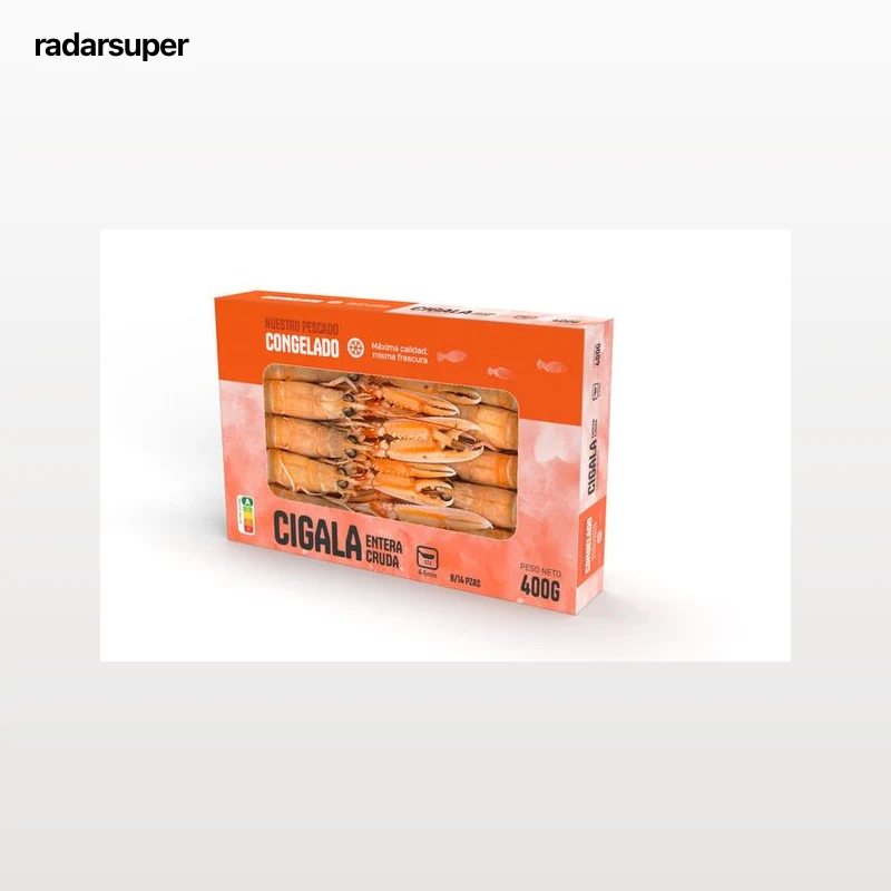 CIGALA ENTERA CRUDA 400G 8/14 PIEZAS