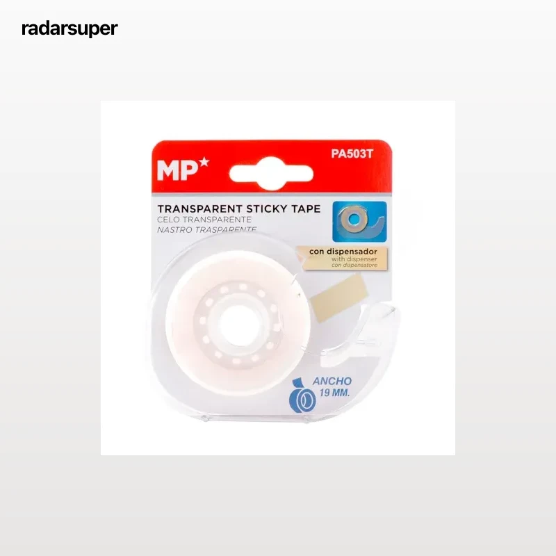 Cinta celo trasparente con dispensador