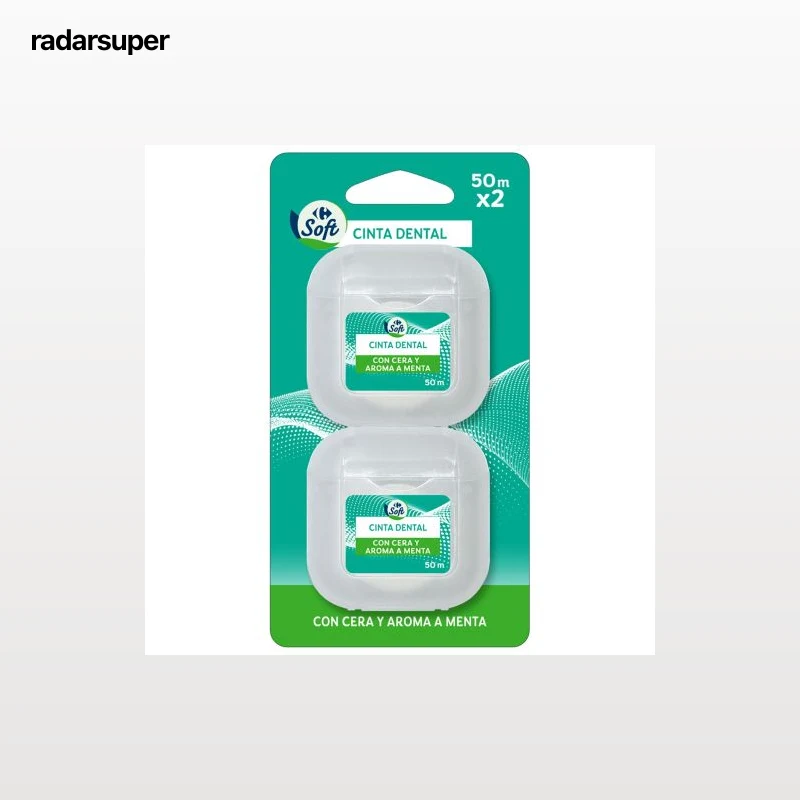 Cinta dental Carrefour Soft pack de 2 unidades de 50 m.