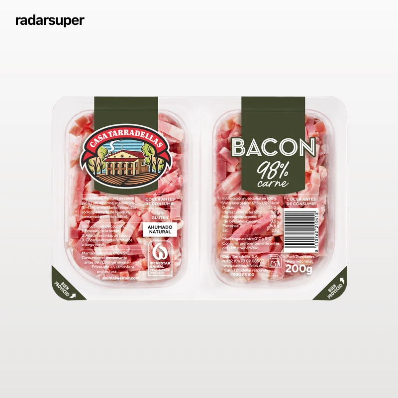 Cintas de bacon Casa Tarradellas pack 2 de 100g